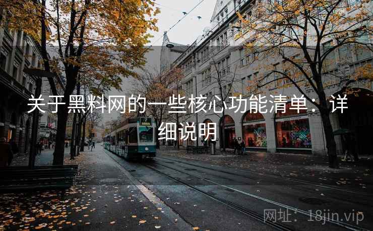 关于黑料网的一些核心功能清单：详细说明
