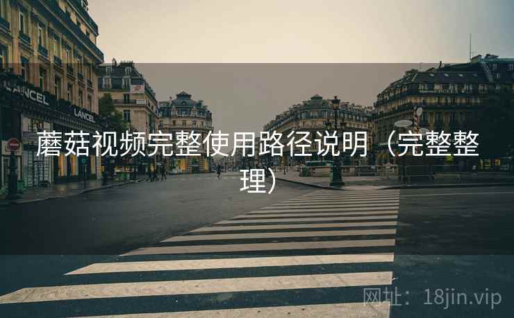 蘑菇视频完整使用路径说明（完整整理）