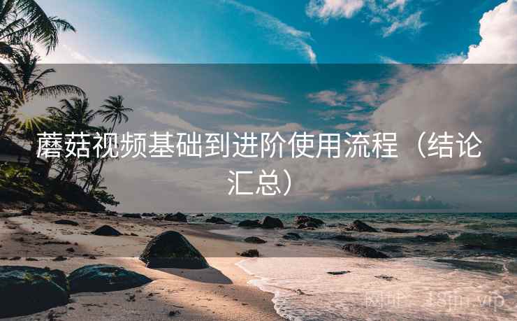 蘑菇视频基础到进阶使用流程（结论汇总）